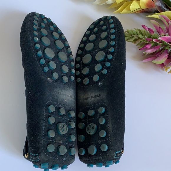 🌷❤️🌷Tory Burch driving moccasins navy blue suede 7,5US - Picture 7 of 9